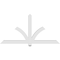 Ekena Millwork Redmond Architectural Grade PVC Gable Bracket, 72"W x 36"H x 4"D x 4"F, 12/12 Pitch GBP072X36X0404RED00 - alternate 5